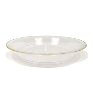 Vintage Glasbake 8.5” Glass Pie Pan Plate Textured Bottom 244 Made in U.S.A